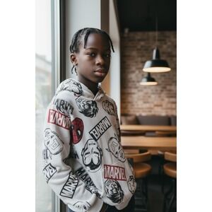 Marvel Comic Book Pullover Sweatshirt Hoodie Boy's Size 2T Long Sleeve H&M Colab